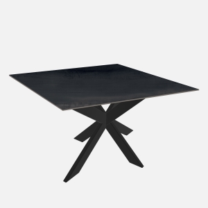 zwart keramisch tafelblad Ferro Nero Bianca Vierkant
