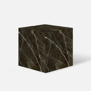 Calacatta Nero Cora Vierkante bijzettafel keramisch blok
