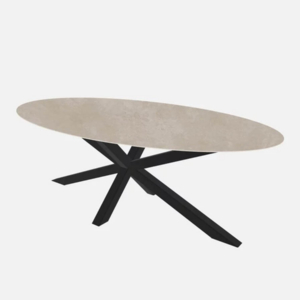 Concreto Taupe 180x90cm Ovaal Mat Lia 6x6 | 180x90x76cm