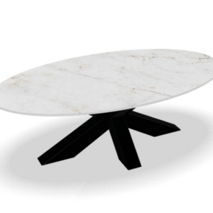 Oro Bianco Glans 130x70cm Ovaal Sorella | 130x70x41cm