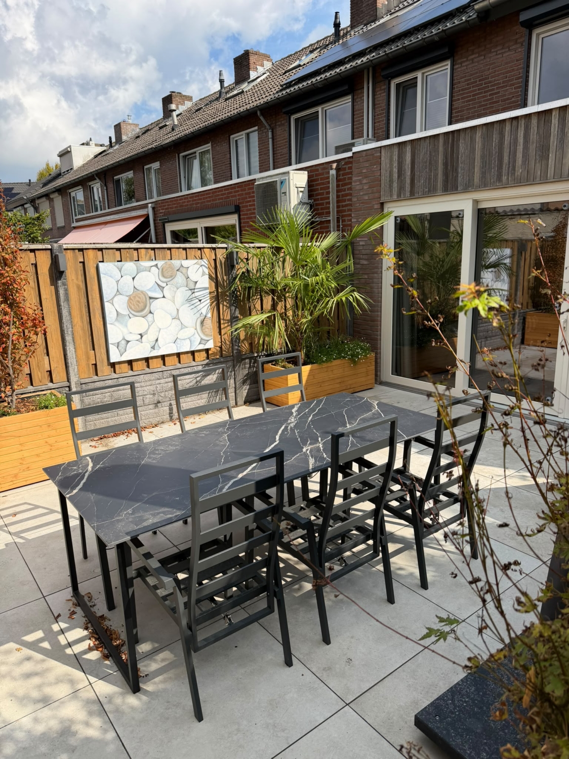 keramische marmerlook tuintafel