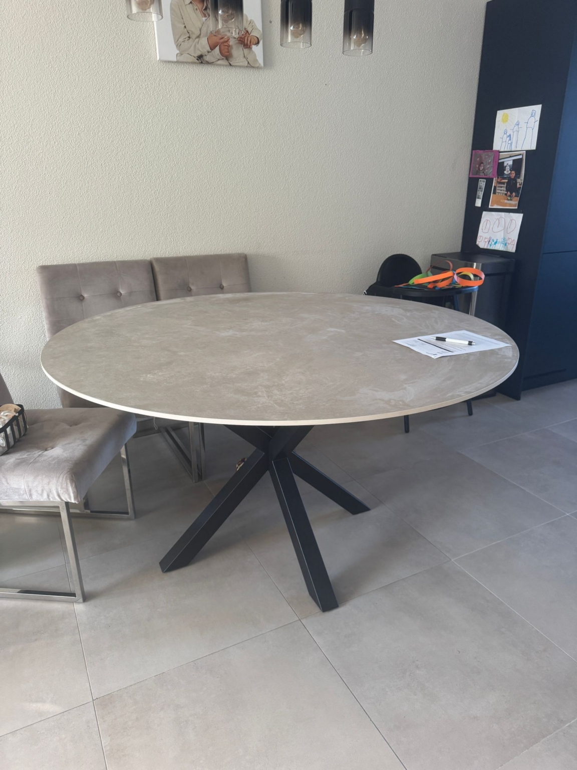 keramische stonelook eettafel