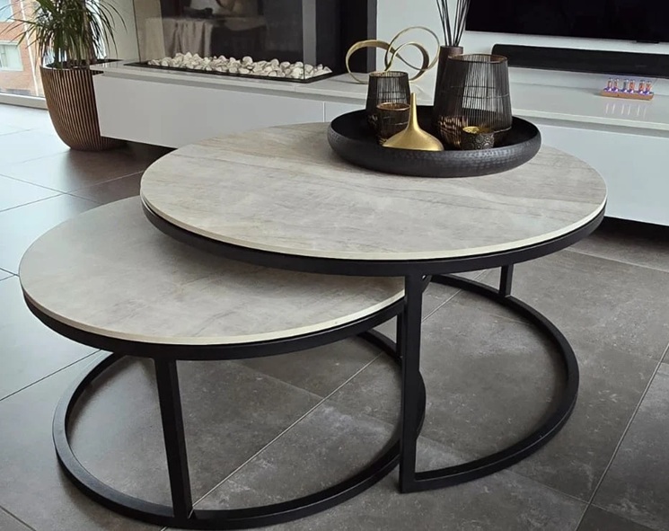 keramische marmerlook eettafel