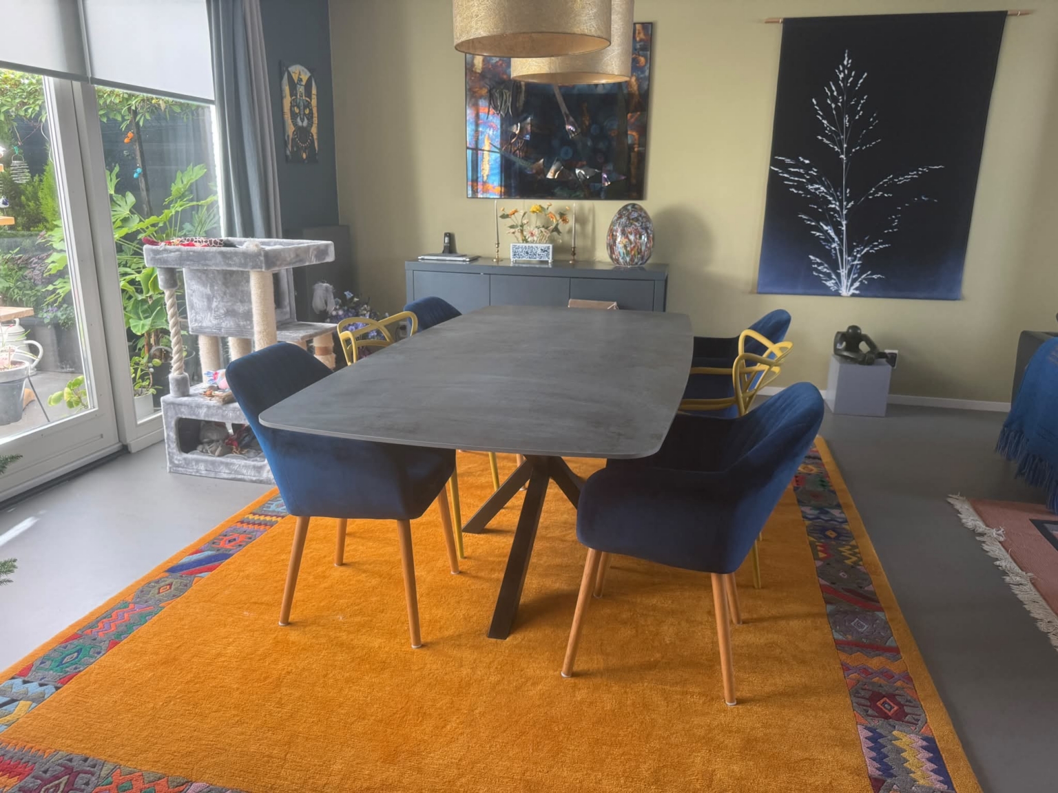 keramische stonelook eettafel